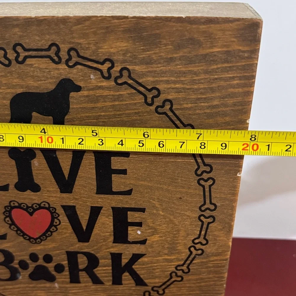 Live Love Bark Wooden Wall Decor